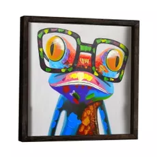 Dekoratívny zarámovaný obraz Frog, 34 × 34 cm