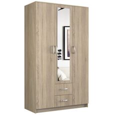 Šatníková skriňa Romana so zrkadlom 120 cm sonoma