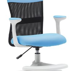 Detská stolička Neoseat MONKEY WHITE s podnožou — látka, biela / svetlo modrá