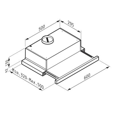 Pyramis 65040001 - Digestoř SLIDING NT 60 cm biela
