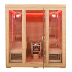 M-SPA - Suchá sauna s pieckou a lehátkami 180 x 180 x 190 cm 8 kW