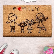 Conceptum Hypnose Rohožka Nuclear Family 40 x 60 cm hnedá