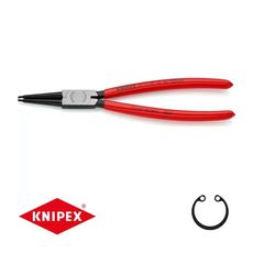Kliešte na poistné krúžky 225 mm, vnútorné rovné. Knipex - 44 11 J3 - DIN 5265 C. Leštené, potiahnuté plastom