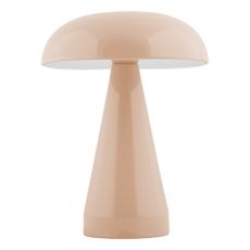 Béžová LED stmievateľná stolová lampa s kovovým tienidlom (výška 20,5 cm) Rachel – Leitmotiv