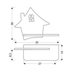 Sivé detské svietidlo House - Candellux Lighting