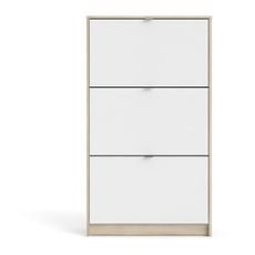 Výklopná skrinka na topánky v dekore duba v bielo-prírodnej farbe Shoes - Tvilum