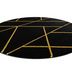 Dywany Łuszczów Kusový koberec Emerald geometric 1012 black and gold kruh - 160x160 (priemer) kruh cm