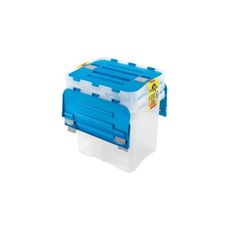 SADA 3x úložný box DRAGON 24 l modrá/čirá