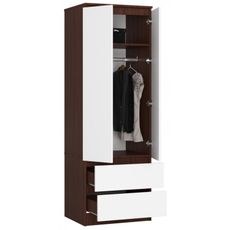 Skriňa STAR S60 2D 2SZ - wenge/biela