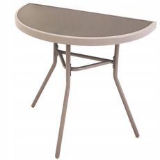 FoxBox Polokrúhly balkónový stôl Beige - béžový