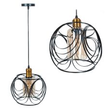 TooLight Závesná lampa La Belle X čierna/zlatá