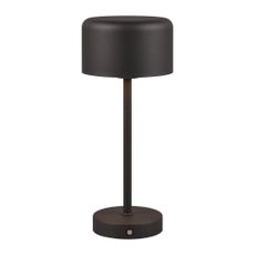 Matne čierna LED stmievateľná stolová lampa (výška 30 cm) Jeff – Trio