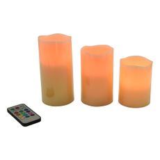 LED sviečky v súprave 3 ks (výška 10 cm) – Hilight