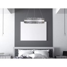 LED Stmievateľný luster na lanku LED/80W/230V 3000-6500K biela + diaľkové ovládanie