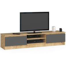 Ak furniture TV stolík Ronon 160 cm remeselný dub/grafit sivý