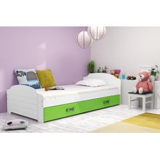 Posteľ LILI 200x90cm biela - zelená