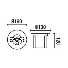 FARO 70456 - LED RGB Vonkajšie zápustné svietidlo EDEL LED/18W/24V IP68