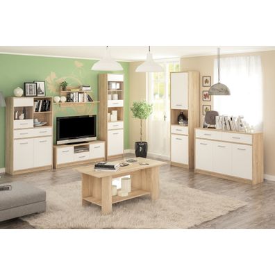 NABBI Tavir 90 jednolôžková posteľ s roštom 90x200 cm dub sonoma / biela