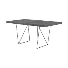Pracovný stôl v dekore betónu s čiernou podnožou TemaHome Multi, 160 x 90 cm