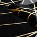 Dywany Łuszczów Kusový koberec Gloss 406C 86 geometric black/gold - 80x150 cm