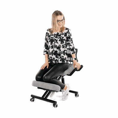 Ergonomická kľakačka, sivohnedá Taupe/čierna, RUFUS