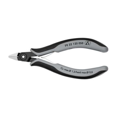 Presné bočné frézy na elektroniku 125 mm KNIPEX 79 32 125 ESD - leštená hlava, viaczložkové puzdrá