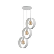 Luster na lanku HAPPY 3xE27/60W/230V biela