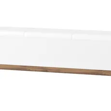 Szynaka Čalouněná lavice Livorno 65 165 cm bílá/dub Wotan