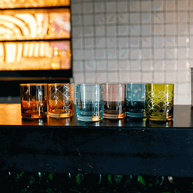 Poháre na vodu, set 6 ks, 390 ml, mix farieb, GAIRA TYP 4