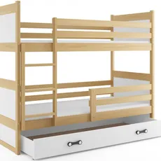 Interbeds Rico poschodová posteľ 190cm x 80cm borovicové drevo prírodno-biela
