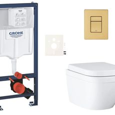 Závesný wc set do ľahkých stien / predstenová montáž Grohe Euro Ceramic SIKOGRSEUSCGN0