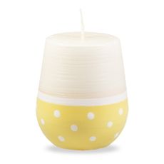 Biela-žltá sviečka Unipar Sweetness, doba horenia 32 h