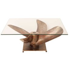 Estila Konferenčný stolík Helice I v tvare lodnej skrutky medený 85cm