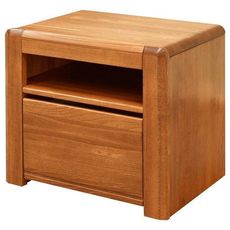 Linea Natura NOČNÝ STOLÍK, buk, farba orecha, 55/50/40 cm