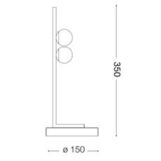 Ideal Lux - LED Stolná lampa PING PONG 2xLED/3W/230V CRI 90 čierna