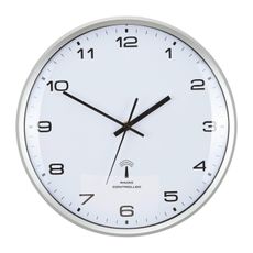 Ambia Home RÁDIOM RIADENÉ HODINY, biela, 33 cm