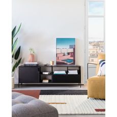 Čierna TV komoda Kave Home Shantay