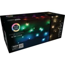 RGB Vianočná LED reťaz s diaľkovým ovládaním 96 LED, farebná, 9,6 m