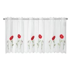 Biela záclona 155x45 cm Poppies – Sehlbach