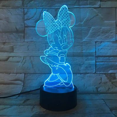 3Dmix 3DL-DFS025 – 3D LED nočná lampa - Minnie Mouse (Aroma)