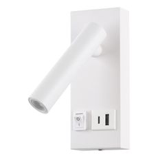 LED Nástenné bodové svietidlo s USB LED/2W/230V biela