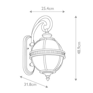 Kichler KL-HALLERON-2S-BU - Vonkajšie svietidlo HALLERON 2xE14/40W/230V IP44