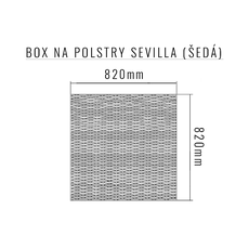 Deokork Box na podušky SEVILLA 82 x 82 cm (sivá)