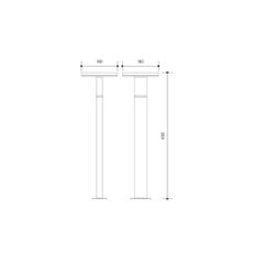 LED Vonkajšia lampa so senzorom BARI LED/10W/230V 4000K 60 cm IP54 antracit