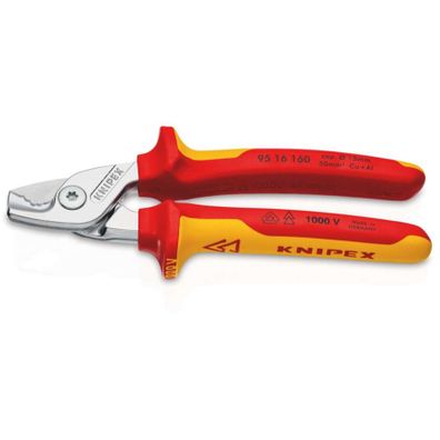 Izolované nožnice na káble s viaczložkovými puzdrami KNIPEX 160 mm VDE