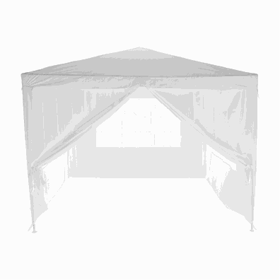 Záhradný párty stan, biela, 3x3 m, TEKNO TYP 1 + 4 bočné strany