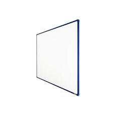 Biela magnetická popisovacia tabuľa s keramickým povrchom boardOK, 1500 x 1200 mm, modrý rám