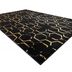 Dywany Łuszczów Kusový koberec Gloss 407C 86 black/gold - 200x290 cm