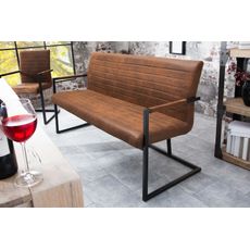 Estila Dizajnová prešívaná lavica Imperial 160cm hnedá