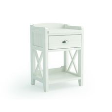 Estila Štýlový nočný stolík Verona z masívneho dreva v modernom štýle so zásuvkou 70cm